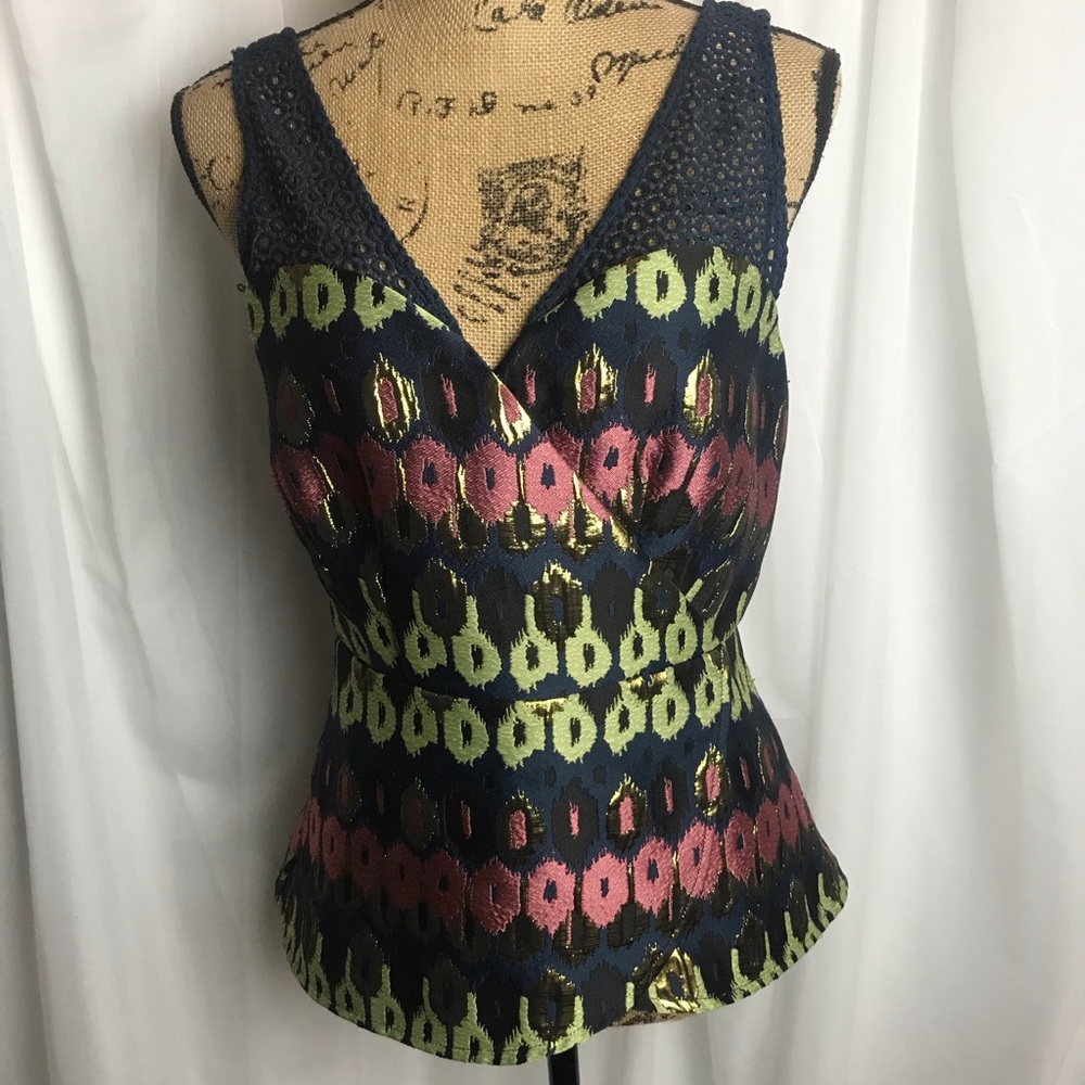 Anthropologie HD in Paris Yana Jacquard Peplum Top